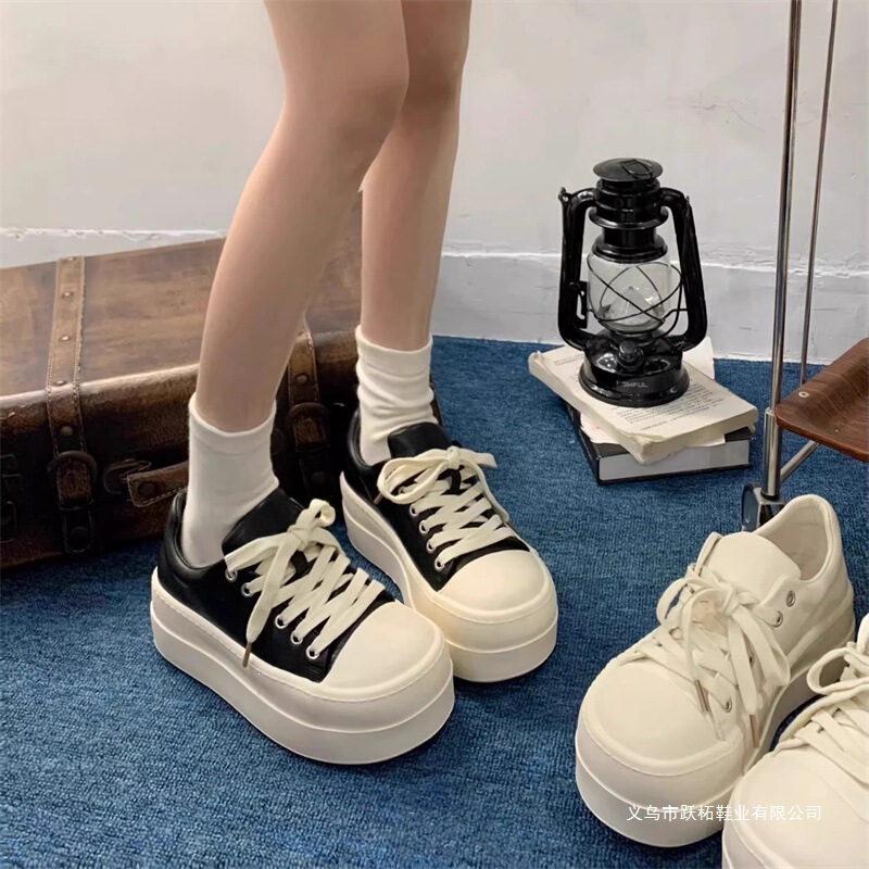 Zhao Lusi Cream 7cm Thick-Soled White Sneakers for Women 2025 Summer New Versatile Breathable Fashion Sneakers Zhao Lusi Cream 7cm Thick-Soled White Sneakers for Women 2025 Summer New Versatile Breathable Fashion Sneakers
