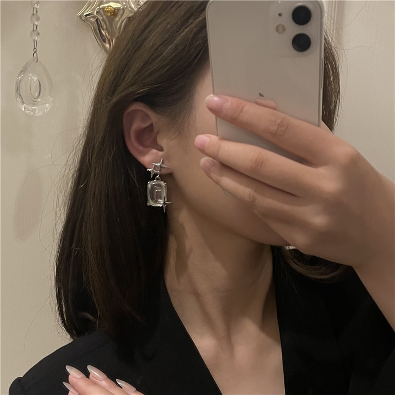 Design Meteor Crystal Star Gems Earrings Wholesale display picture 3