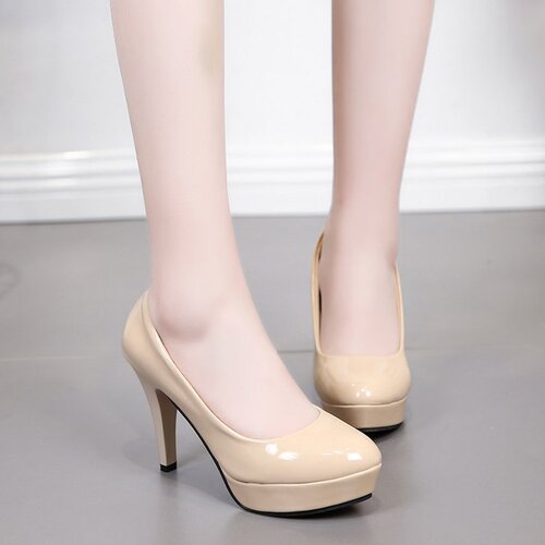  New Women's Fashion Shoes Korean Style High Heels Pointed Toe Waterproof Platform Thin Heel Women's Shoes Professional Wedding Shoes Etiquette