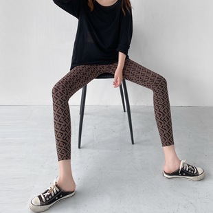 683 Five-point Pants and Nine-point Pants Combination Letter Print Leggings Spring and Summer New