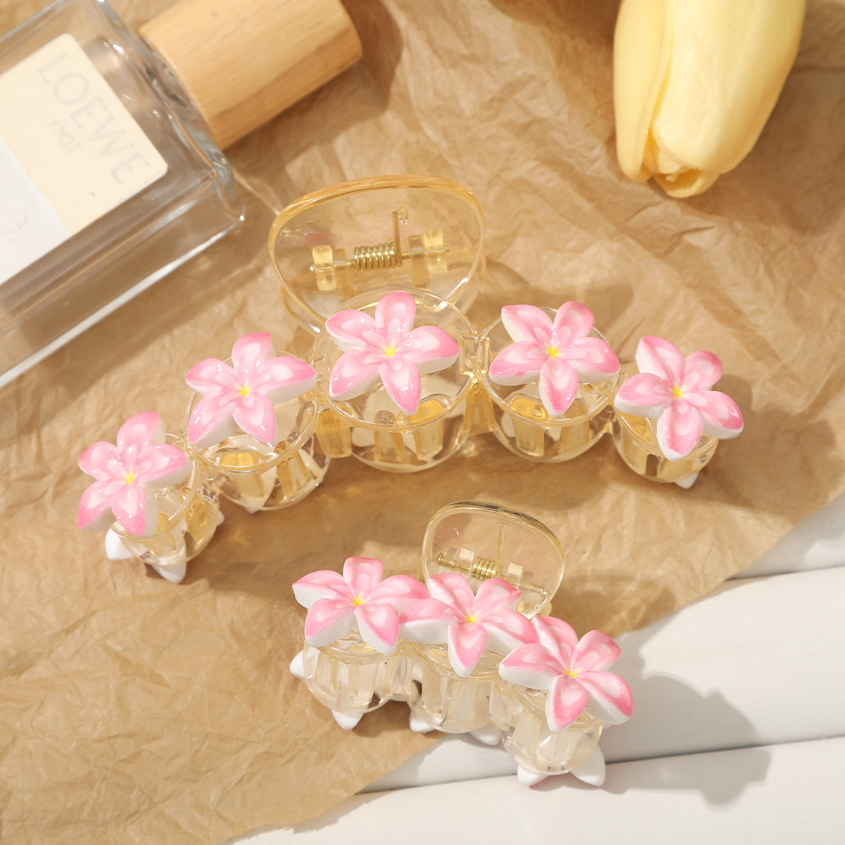 15g Weight Hair Clip, Hair Claws Hair Accessories Type 1 Piece, 1 Set Quantity Casual, Holiday, Daily Occasion Plastic Material Flower Pattern All Seasons Season Women's Gender Elegant, Lady Style Elegant Lady Women's Flower Plastic Hair Clip Hair Claws 7