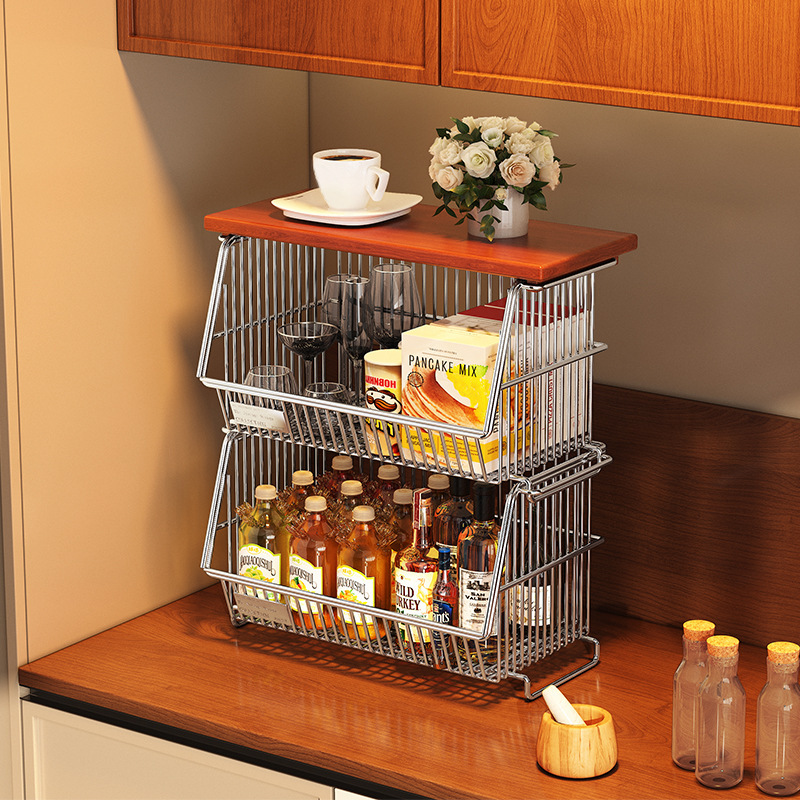 Countertop Storage Rack Removable Home Living Room High-Value Snacks Fruit Kitchen Vegetable Beverage Storage Rack Wholesale