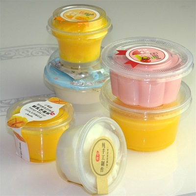 50ml100ml150ml With cover Yogurt cups Pudding cup Ice cream cup disposable Plastic glass seal up