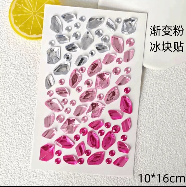 Fuchsia adhesive ice cubes, gradient