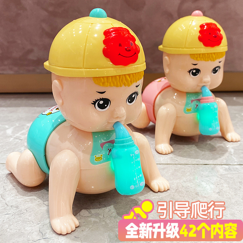 Baby Learning to Crawl, Infant Toys, Educational Early Learning, 0-1 Year Old Boys and Girls, Electric Bottle, Crawling Baby Training, Learning to Walk