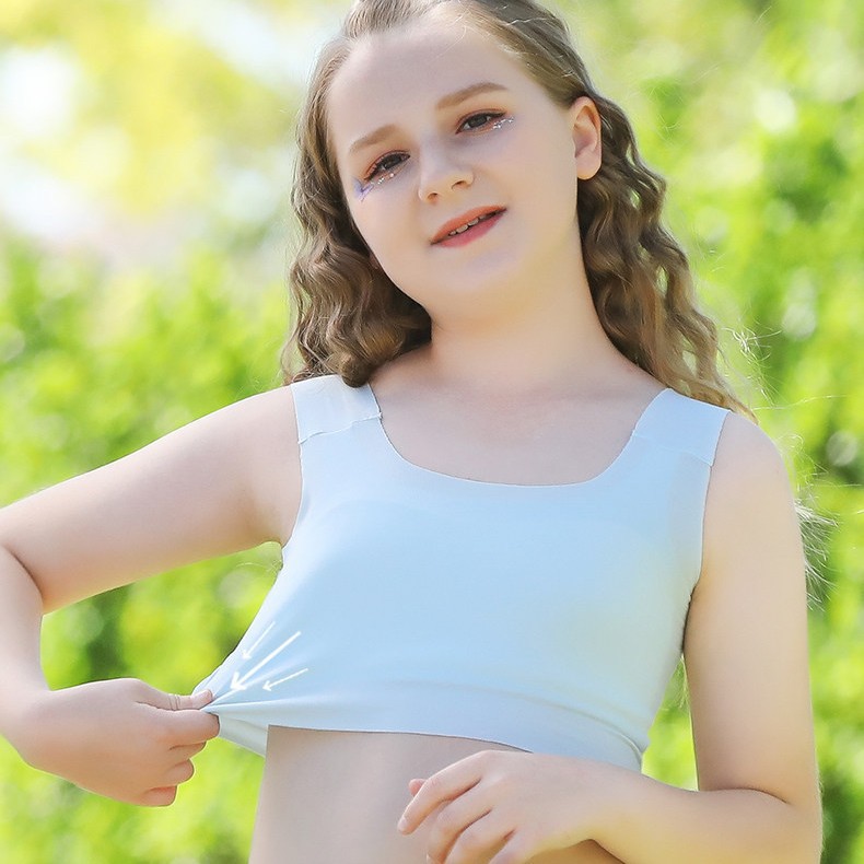 Plus-Size Girls' Underwear for the First Stage of Development, Ages 7-12, Elementary School Girls' Anti-Bump Vest