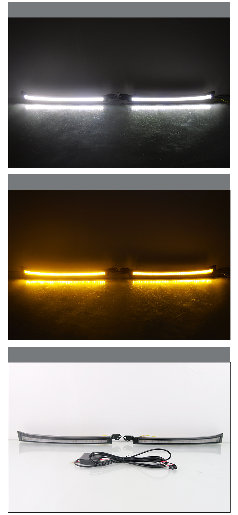 Applicable to 03-05 Toyota Super 4runner LED daytime running light headlight decorative strip special modification fog light