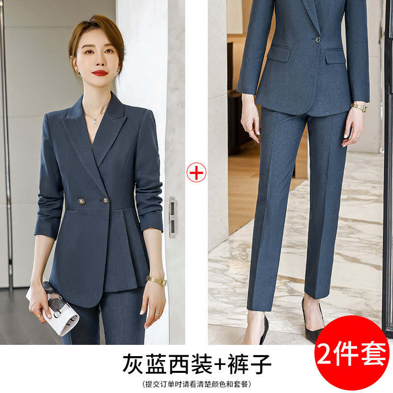 秋冬の新型スーツのコートの女性感の職業服の女性スーツのマネージャーのスーツのスーツのスーツのスーツの面接の作業服|undefined
