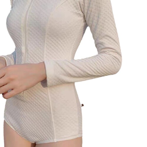 Bathing Suit for Women - Summer  New Conservative Cover-Belly Slimming Triangle One-Piece Long Sleeve Beach Surf Diving Suit Jellyfish Suit