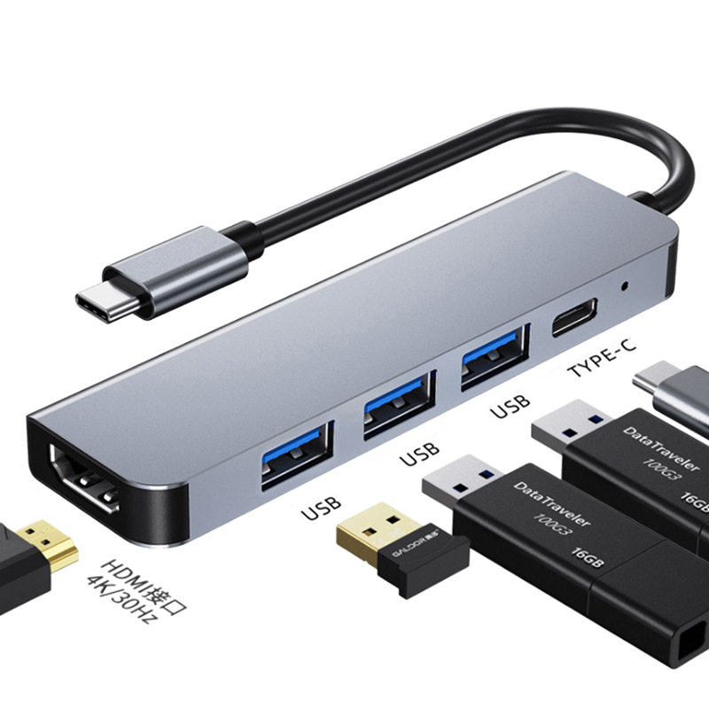 Tipo-c siete en uno muelle de expansión HDMI pantalla de proyección USB hub3.0 multi-función divisor Hub estación de acoplamiento