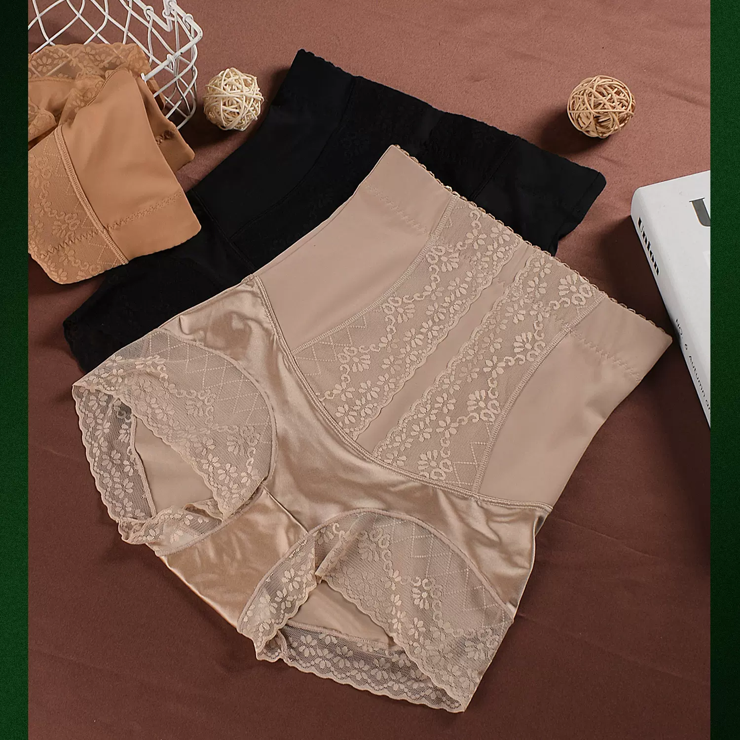 定制高腰收腹提臀女士无痕塑身裤加强收小肚网纱舒适透气内裤女