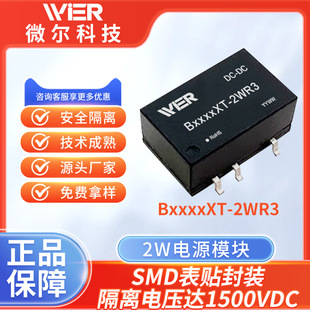 WIER B1505XT/B1205XT/B0505XT-2WR3 2W Power SMD Onboard Power Module