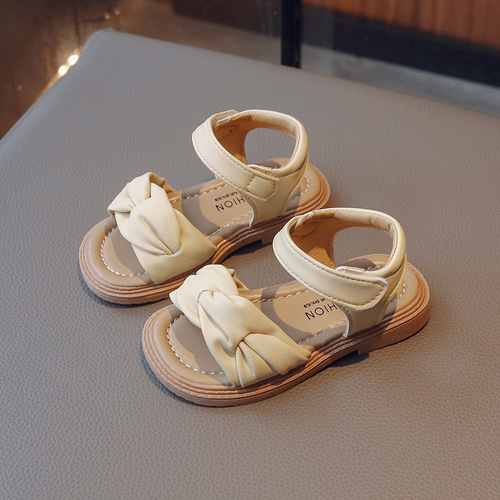 2024 new summer Korean style sandals for children and girls 3-6 years old soft-soled non-slip beach shoes