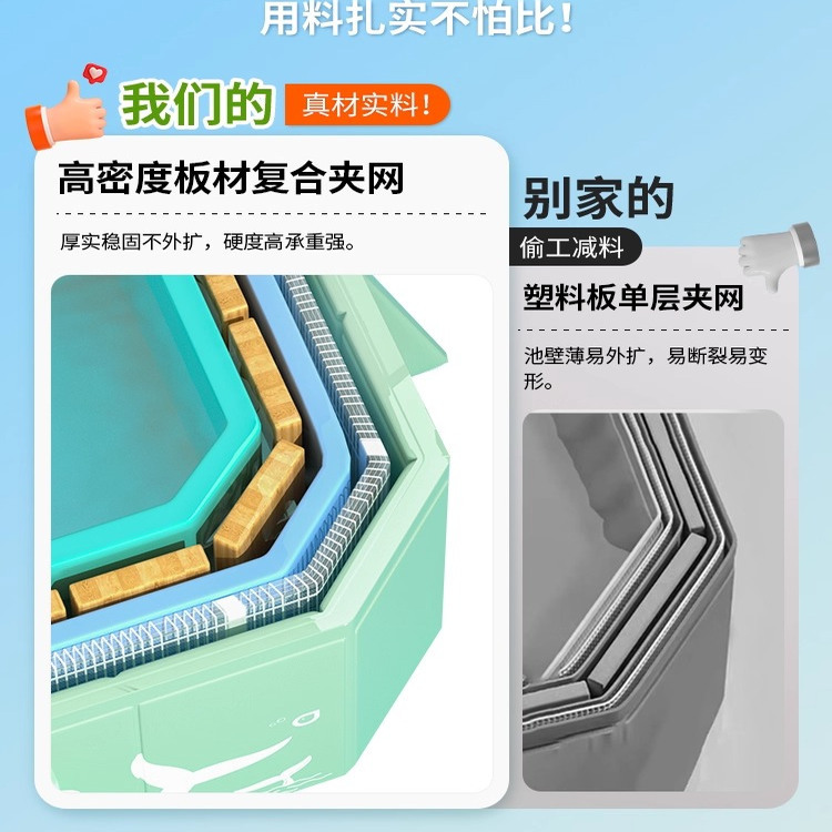 国境を越えた最初の選択肢のインフレータブルスイミングプール子供用プール家庭用屋外大型大人用スイミングプール折りたたみ式木製