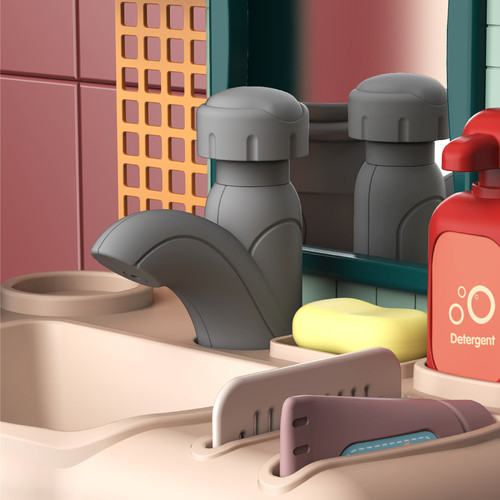 Children's washbasin simulation makeup vanity washstand set electric water play house boy and girl baby toys