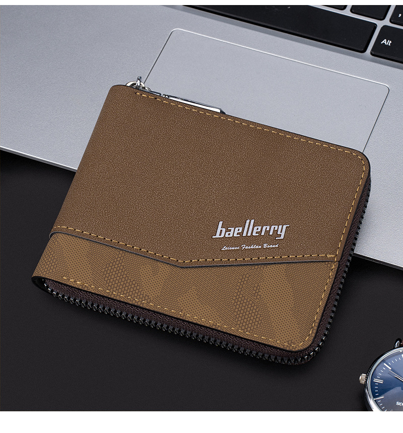 60g Weight Polyester Lining Material Zipper Closure Type Small Wallets Bags Type 1 Piece Quantity Casual, Daily Occasion Pu Leather Material Solid Color Pattern All Seasons Season Men's Gender Basic Style Square Shape Men's Solid Color Pu Leather Zipper Small Wallets 13