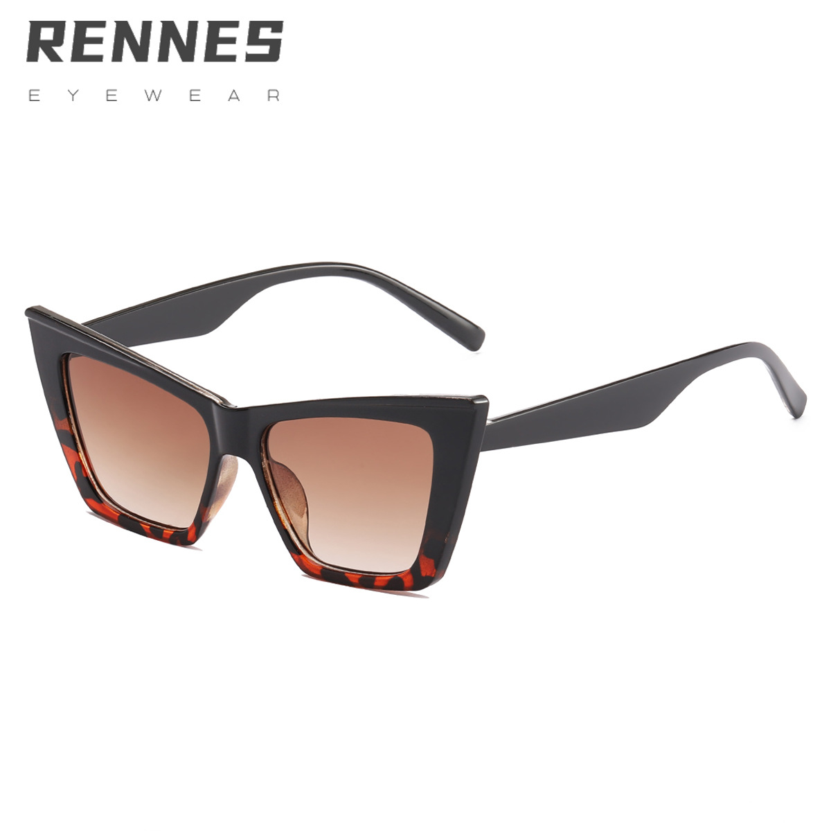 2021 nuevas gafas de sol retro europeo y americano gafas de sol de ojo de gato de moda de mujer gafas de sol de Marco grande 97093