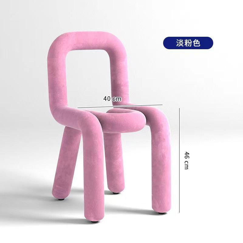 모양의 의자-가벼운 핑크