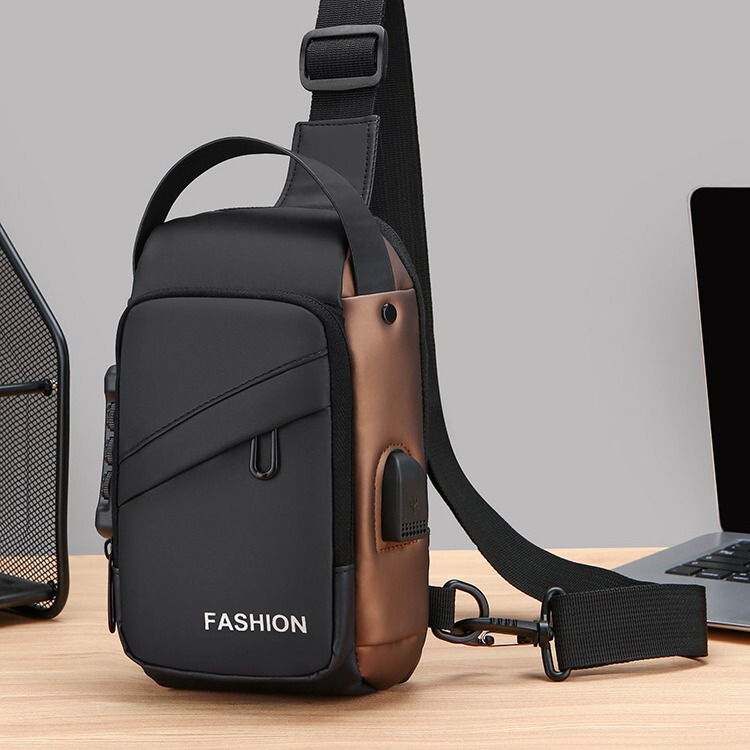 Cross-Border Foreign Trade 2024 New Crossbody Bag Men's Casual Chest Bag Simple Waist Bag Crossbody Shoulder Bag Manufacturer Wholesale