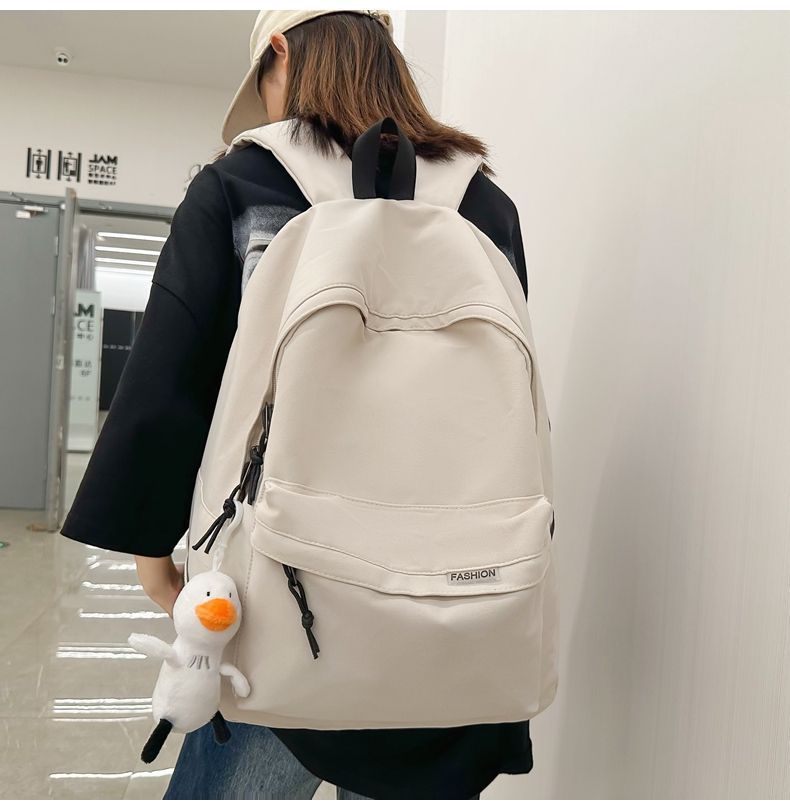 Men's Backpack Simple Large Capacity Travel Backpack Women's Casual Japanese Style Middle School High School College Student School Bag