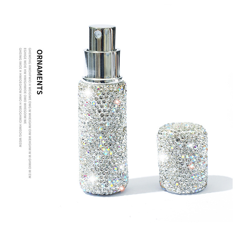 10ml botella de fragancia de diamante con boquilla de pulverización, botella de muestra de vacío, maquillaje de viaje, mini botella de pulverización