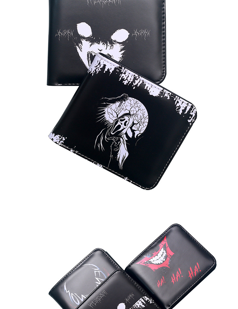 Unisex Letter Skull PVC Open Small Wallets display picture 21