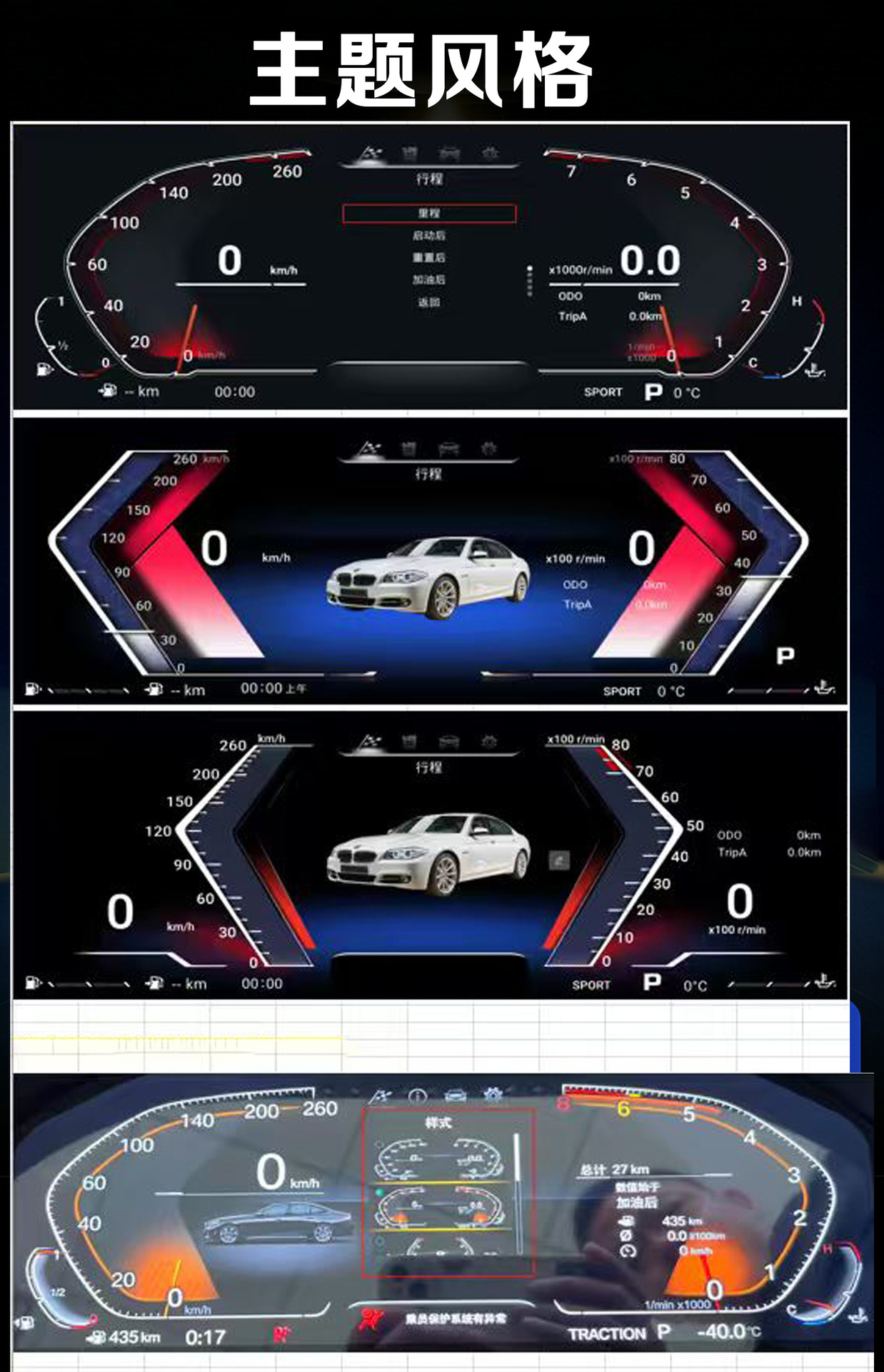 Suitable for Bmw F Series Instrument Panels, Bmw Cars 09-19 Models, High-Definition Ips Screen Smart Digital Instrument Panel