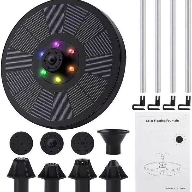 Солнечный фонтан Подвеска Открытый бассейн Вода Плавающий фонтан Хранение энергии с фонарем Фонтан Птица Ванна Фонтан