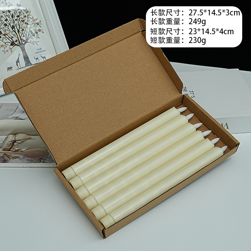 LED 電子キャンドルライト波口光沢のあるシミュレーションキャンドルリモコン付きロングポールキャンドルライト結婚式の装飾|undefined