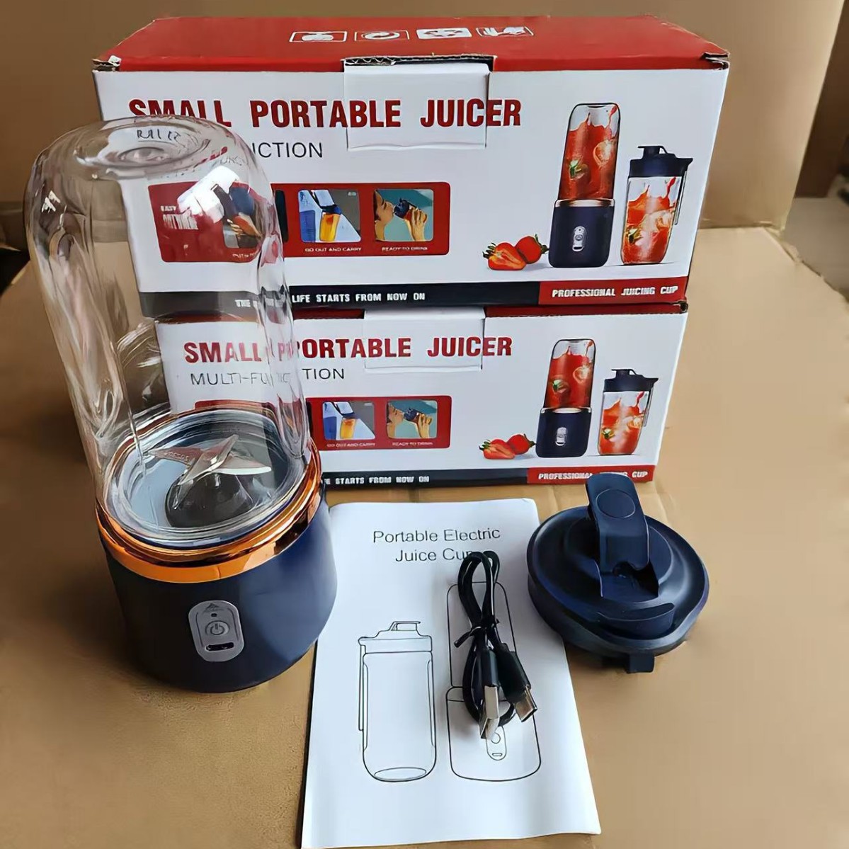 Cross-Border Juicer Portable Charging Small Juicer Cup Household Crushed Ice Multi-Function Juice Blender Juicer