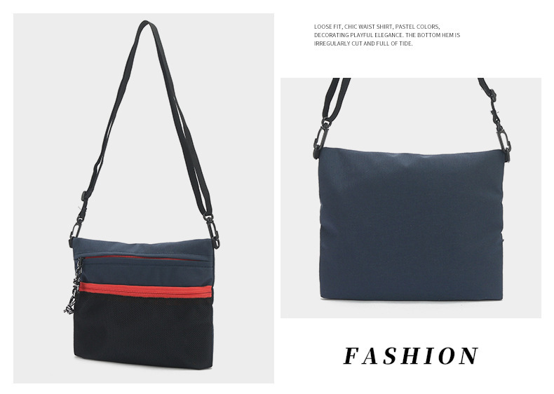 Große Herren-Sport-Umhängetasche mit großem Fassungsvermögen, Farbblock-Design_voghion.com