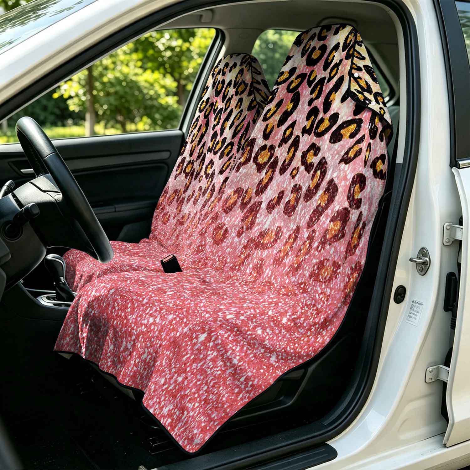 2-piece dual-use car seat cover, ultra-fine fiber, can be used as a beach towel, printed car protective seat cover 13