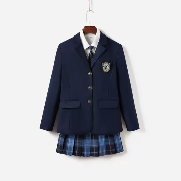 Factory supply jk uniform new suit Benzo medium three-button suit skirt suit pleated skirt academic style