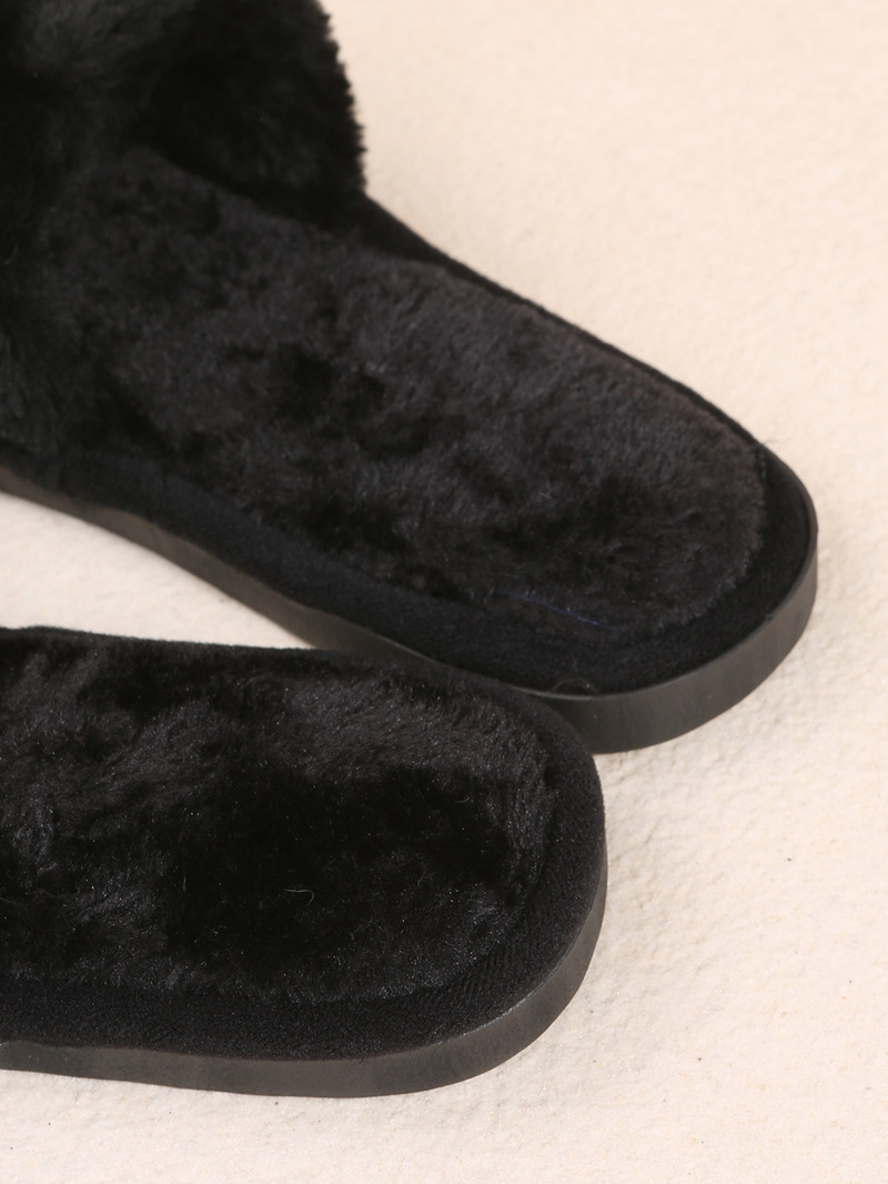 Velvet Plush Open-Toe Closed-Toe Autumn Indoor Lightweight Cushioned Memory Foam Breathable Indoor Shoes House Shoes_voghion.com