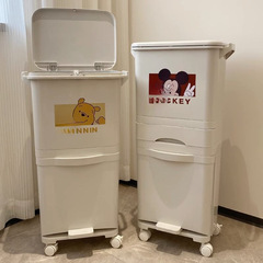 ゴミ箱 家庭用キッチン 大容量 二層 取り外し可能 乾湿分離 拡大・高め分類ゴミ箱