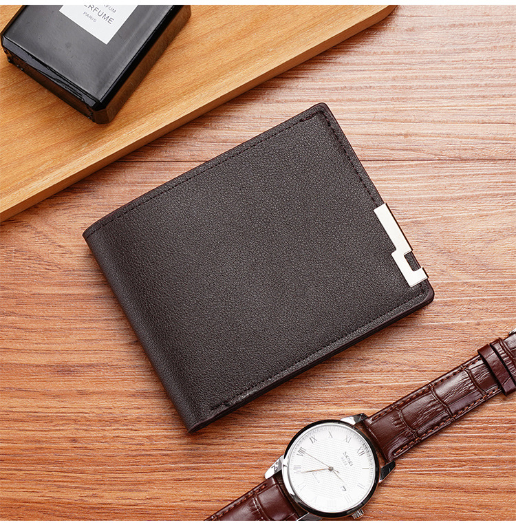 Men's Solid Color Pu Leather Open Card Holders display picture 1