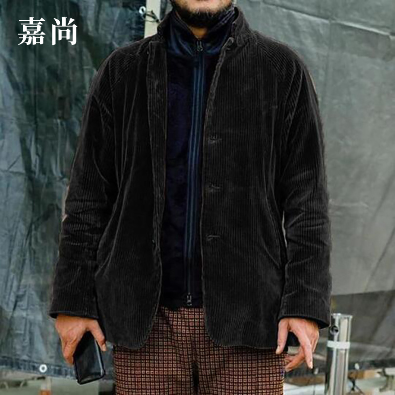 外贸2025春季亚马逊独立站跨境欧美纯色单排扣夹克宽松休闲外套男