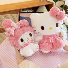 薔薇美楽帝公仔kitty猫公人形ぬいぐるみ抱き枕ピンク女の子誕生日プレゼントクロスボーダー
