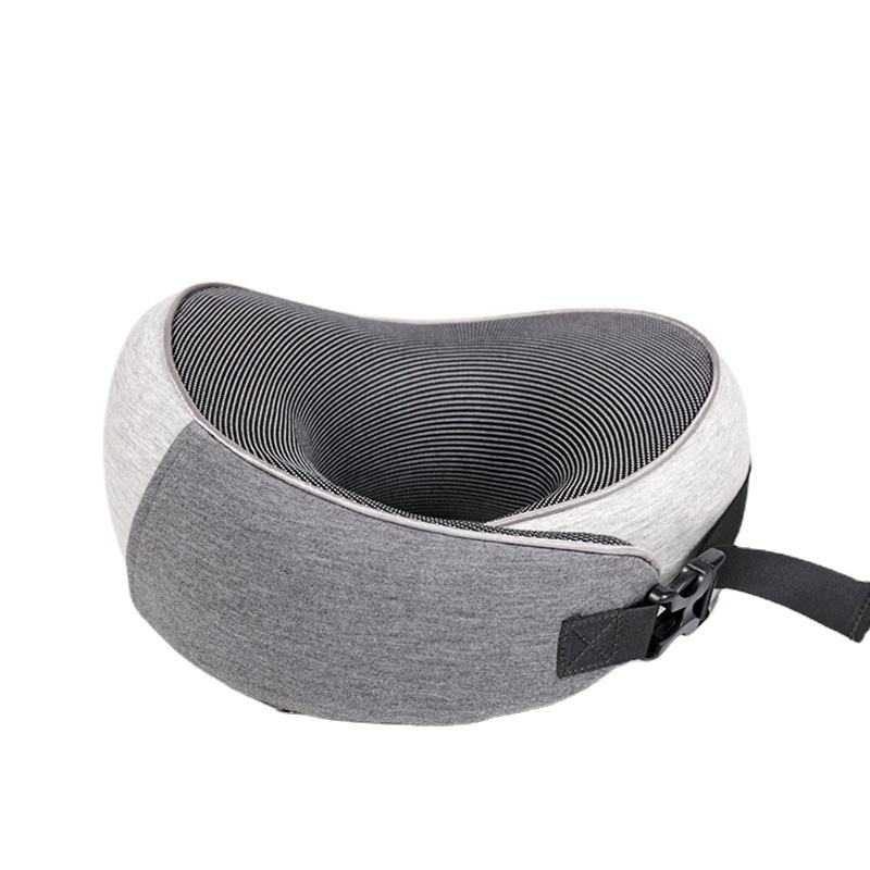 Nuevo Amazon memoria almohada de cuello de algodón espacio lento rebote almohada en forma de U avión viaje almohada de cuello regalo image 5
