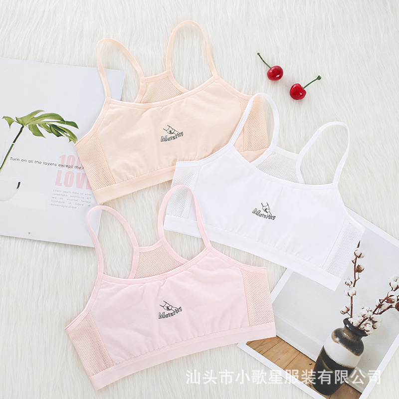 Estricta selección de ropa interior camisola de algodón puro para niñas de escuela primaria período de desarrollo para niños mayores Chaleco de ropa interior