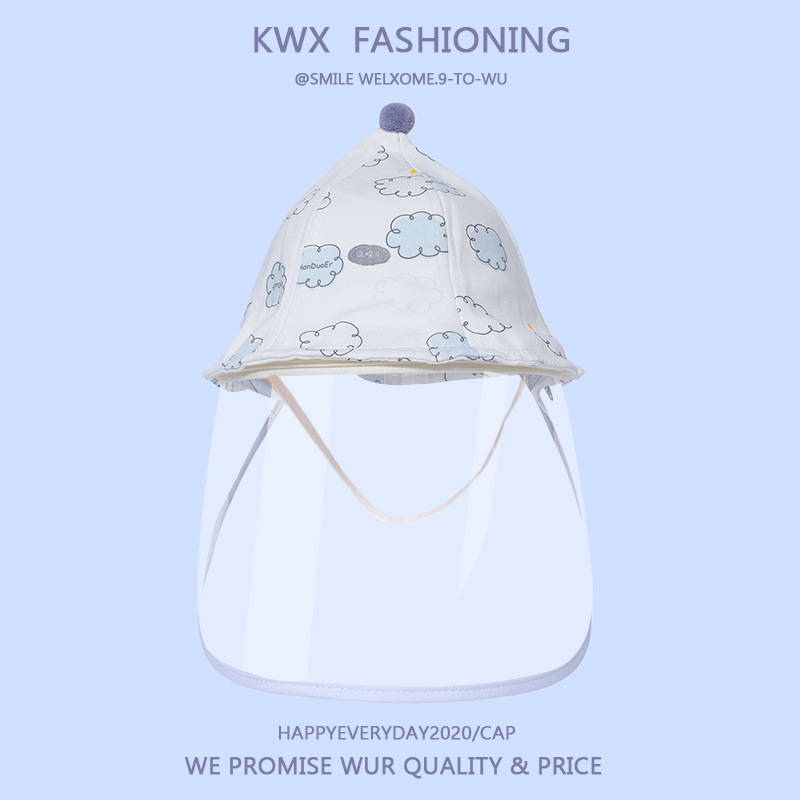 Babymütze Frühling und Herbst, dünne reine Baumwolle, süße, supersüße Fischermütze, Anti-Tröpfchen-Schutzkappe für Neugeborene_voghion.com