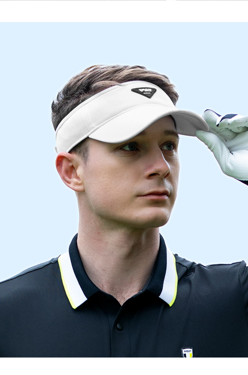 Mũ golf nam không đỉnh chống nắng, thấm mồ hôi, thoáng khí, có thể điều chỉnh — MZ063-màu trắng, MZ063-Đen chi tiết 7