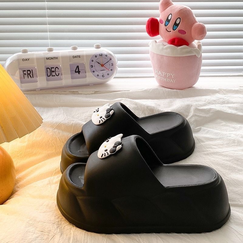 显高显腿细~EVA厚底卡通拖鞋女夏季外穿增高百搭防滑一字拖沙滩鞋|undefined