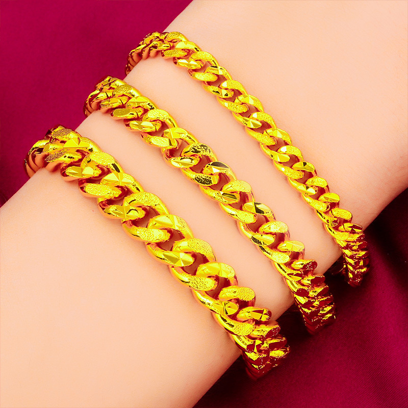 Vietnamese Sand Gold Men's and Women's Bracelets, Women's Fashion Sand Gold Cross-Border Bracelets, Boss Bracelets