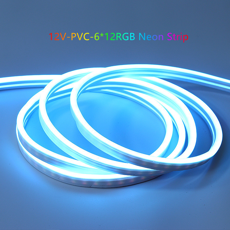 LED iluminación de neón 612RGB lámpara de silicona flexible colorida lámpara de atmósfera interior y exterior correa de lámpara impermeable