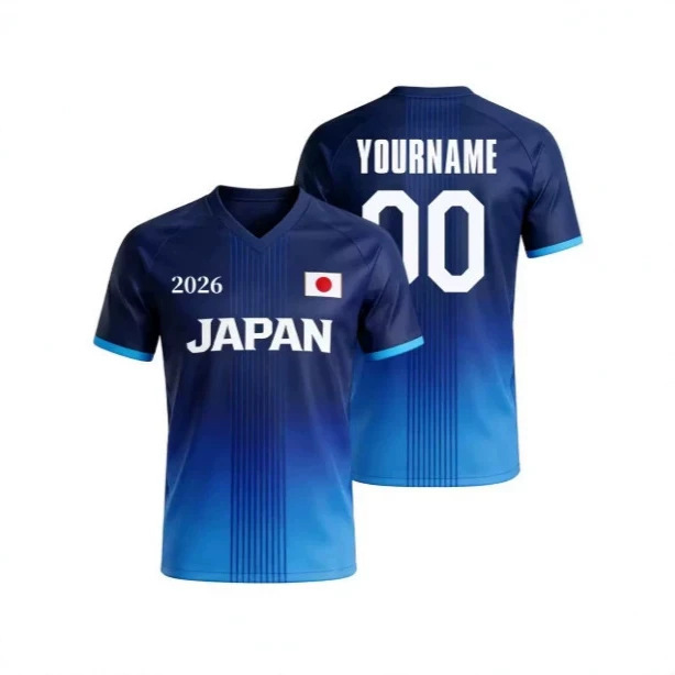 Personalized Japan 2026 Football Jersey Quick-Dry Sports Uniform Wholesale T-Shirt Personalized Japan 2026 Football Jersey Quick-Dry Sports Uniform Wholesale T-Shirt