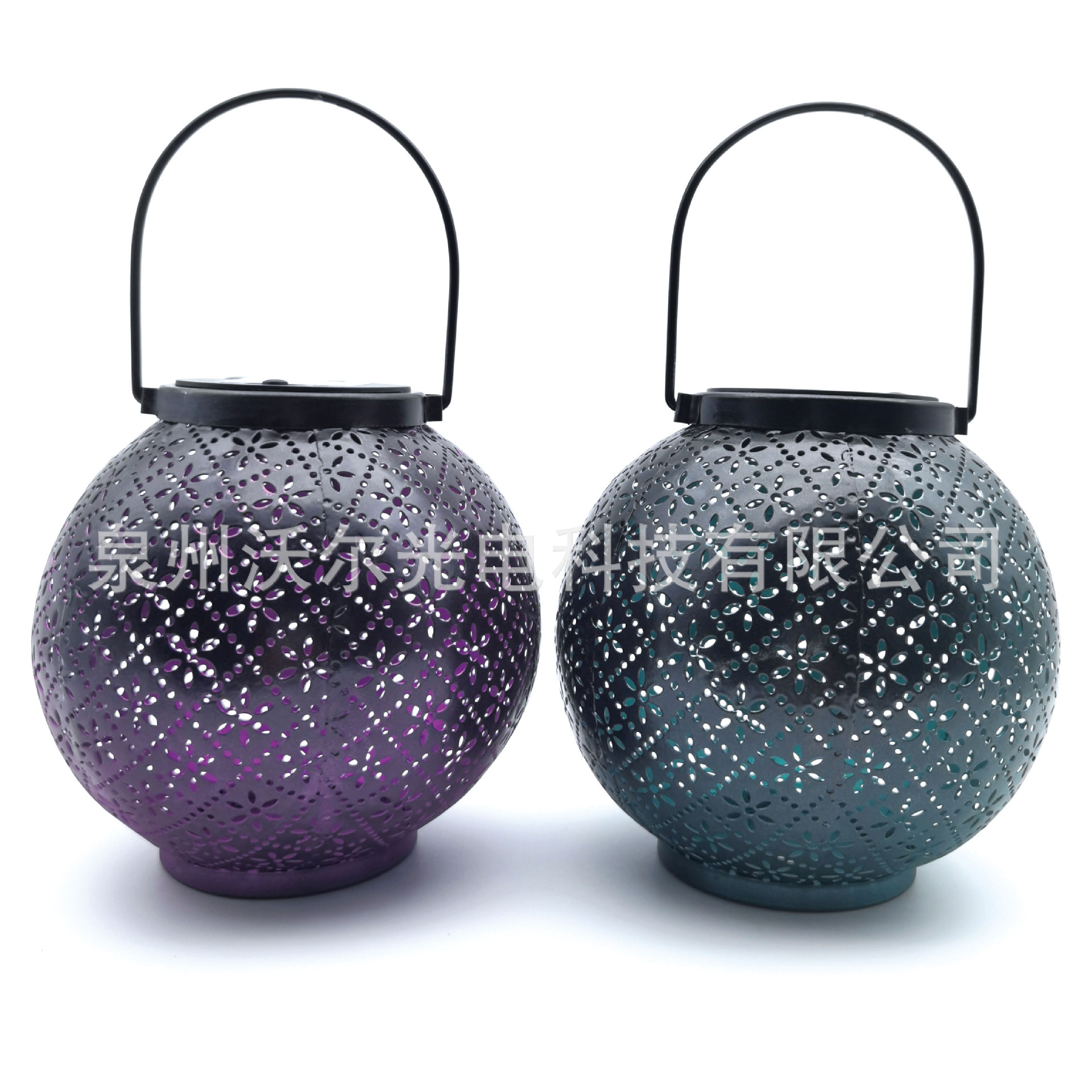 亚马逊热销LED 圆球镂空太阳能灯庭院装饰景观灯草坪灯挂树灯IP65