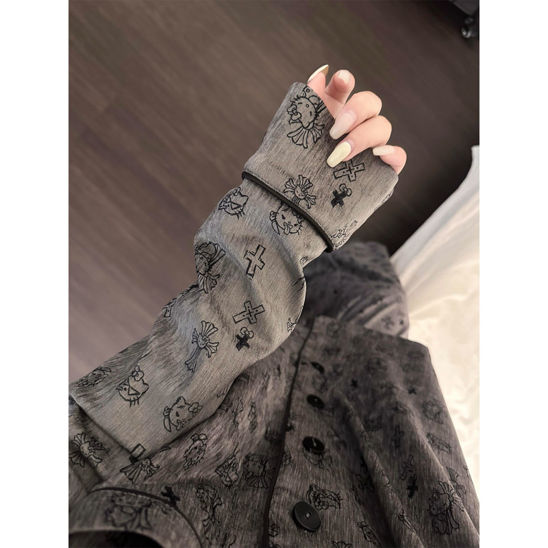 韩系可爱卡通凯蒂猫印花睡衣女早秋新款大码长袖长裤家居服两件套|undefined