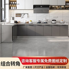不锈钢橱柜家用厨房橱柜简易组装经济租房灶台柜储物柜碗柜水槽柜