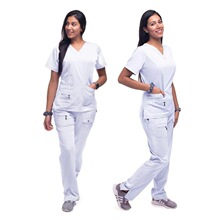 T 20643 Elastic Short Sleeve Scrub Top ��������ϴ�ַ�